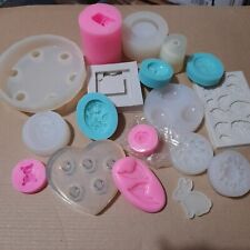 18 resin mould bundle Used Beads Pendants flowers Moon Face Bottle Rabbit