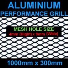 Black Aluminium Racing Grille Net Vent Car Tuning 4x9mm Mesh L 100cm x H 30cm
