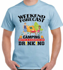 Camping T-Shirt Weekend Forecast Drinking Mens Funny Festival Glastonbury V Tent