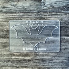 flying bat haloween inlay router template (3mm acrylic) woodworking craft