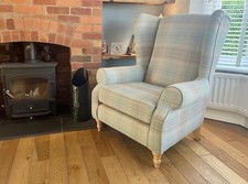 Next Sherlock Grande Armchair In Blue Nevis Check