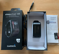 Garmin Vívoactive HR Heart Rate GPS Smartwatch Regular Black - Excellent Cond ☮️