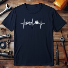 Cycling And Coffee Heartbeats T-shirt Funny Cycling Bike Riding Tees & T-Shirts