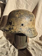 WW2  German Army M42 Helmet in size 62, good condition for age, camouflage paint