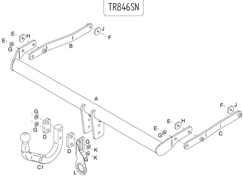 Towtrust swan neck - swan,