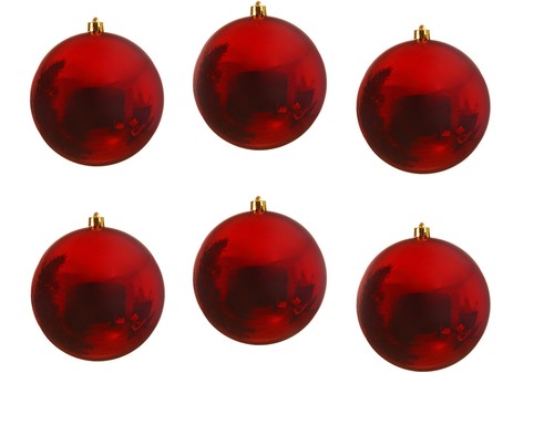 Extra large red baubles - baubles, 14cm