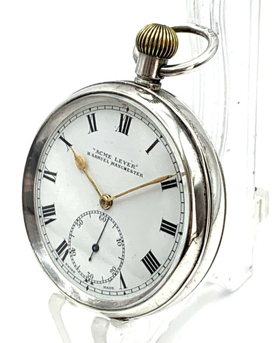 1915 nice silver gents - gents, pocket