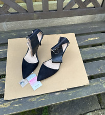 Ladies BNWT Beautiful cuffed BLACK Stiletto Shoes from TRAFALUC- ZARA  SIZE 5
