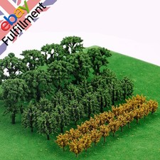 50pcs Miniature Trees Model Train Railroad Wargame Scenery Landscape Scale DIY s