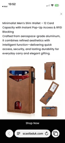 Men smart wallet with - men's,