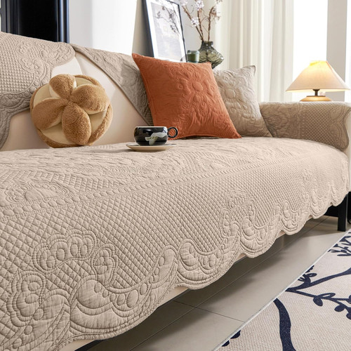 Boho cotton quilted couch - quilted,