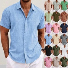 Mens Shirts Cotton Linen