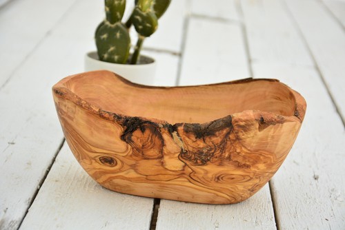 Olive wood bowl handmade - olive,