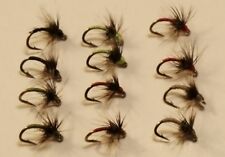 Fly Fishing Flies 12 Soft Hackle Emerger size 16 - 6 colors  Trout Mayfly Nymphs