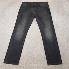 Armani Exchange Mens Jeans 34x30 Black J13 Slim Dark Wash Denim AX W34 L30