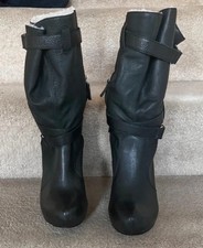 Reiss black leather boots
