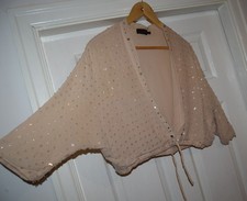 Reiss Shrug Bolero Nude Beige