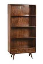 SOLID MANGO WOOD GEO BOOKCASE
