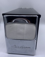Paper Serviette Dispenser. Benders brand. Black + silver metal. Commercial