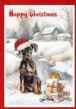 Dobermann Puppy Dog Christmas