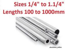Aluminium round tube - tube, 1/4"