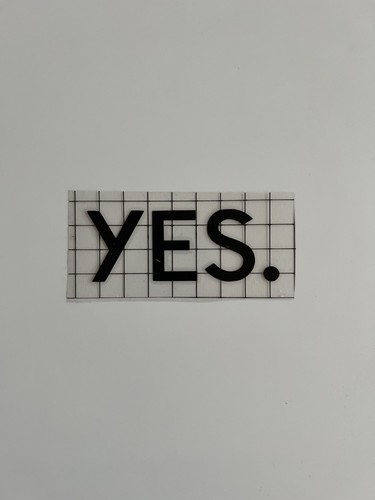 Yes sticker white - yes,