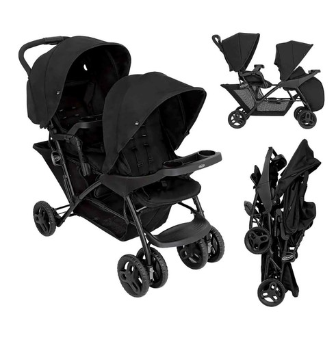Double pushchair black - double,