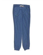 SUPERDRY Womens Tracksuit Trousers Joggers UK 6 XS  Blue Cotton DQ22