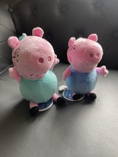 Peppa Pig - Daddy Pig & George Pig Coin Clip Piggy Plush Toys