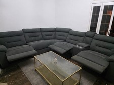 Electric Recliner Corner Sofa 5 Seater 3 Recliners USB + Storage CAN DELIVER