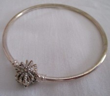 PANDORA SILVER BRACELET APPROX 8 1/2 INCHES NEW DECORATIVE STAR CLASP
