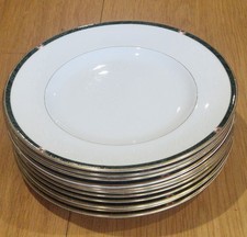 11 Royal Worcester Carina Green Bone China Side Plates 20.5cm