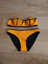 Neon Orange And Black Ladies Bikini Size S-M NEW