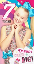 7th BIRTHDAY CARD official JOJO Siwa  Great Graphics inside & out