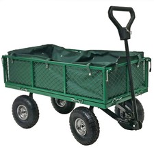 Heavy Duty Garden Cart Trolley Festival Hand Truck Wagon 200kgs Folding Sides