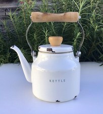 VINTAGE ENAMEL METAL KETTLE