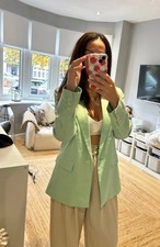 Mango Mint Linen Jacket Size