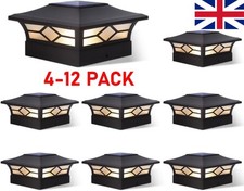 Solar Post Cap Lights Outdoor Waterproof Powered Deck Fence Lights for 4x4 Wood!