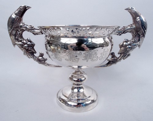 Antique bowl export footed - export,