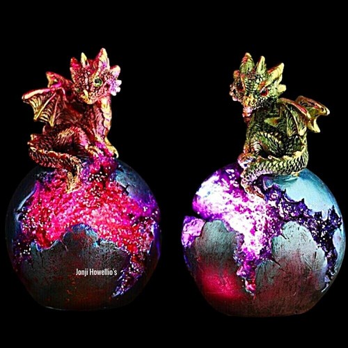 Baby dragon crystal geode - dragon,