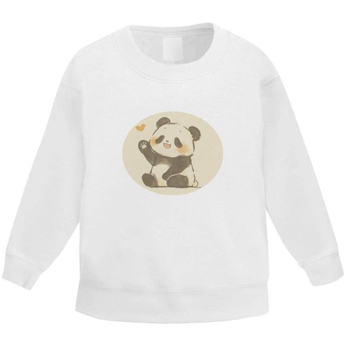 Cute panda waving with heart - panda,