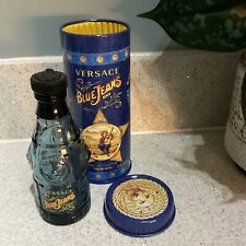 Collectable Empty Versace Blue Jeans Eau de Toilette Tin/Bottle  6” High