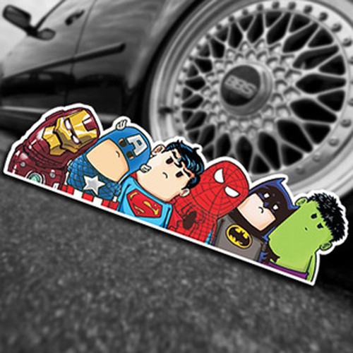 Superhero car sticker - xl,