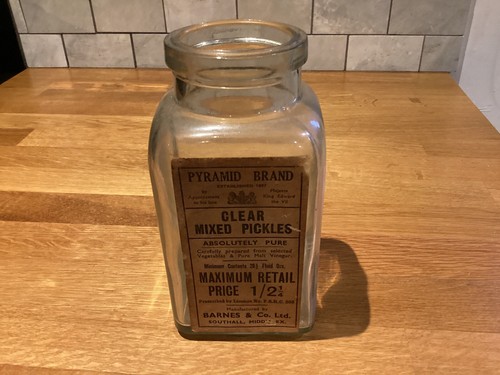 Antique pickle jar - pickle, pyramid
