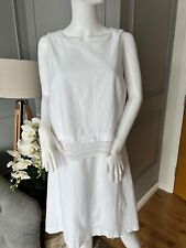 Next White Dress Size 14 Linen