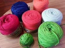 Mixed lot of T-Shirt or Jersey yarn for crochet, knitting and crafting.