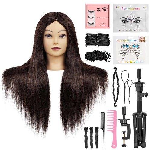 Hairdressing head with - hairdressing, tripod