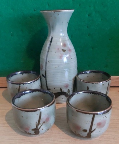 Japanese sake bottle 4 cups - japanese,