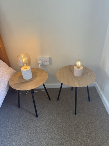 Wood bedside tables set 2 - tables,