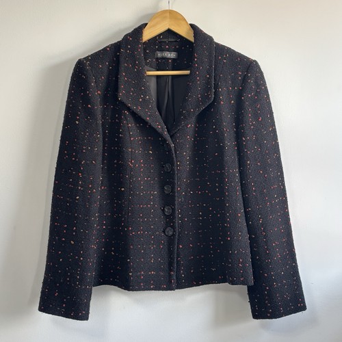 Wool blend boucle blazer - wool,